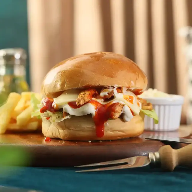 Mushroom Chicken Burger